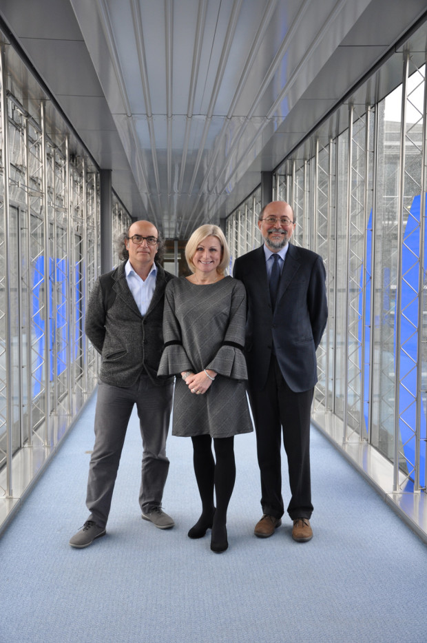 2018 EBU Children & Youth Media Experts Group officials: (L-R) Deputy Yago Fandino Lousa, Deputy Vanessa Amberleigh, Chairperson Luca Milano.