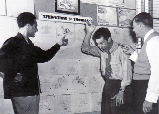 (from left) Joe Barbera, Bill Hanna and Fred Quimby