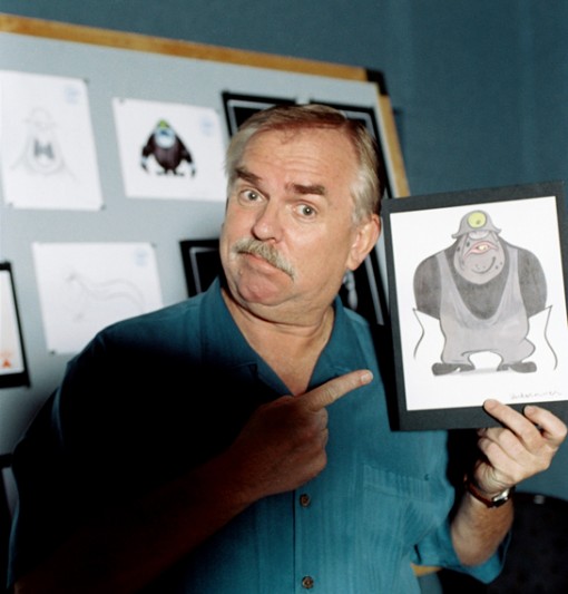 John Ratzenberger with a rendering of The Underminer