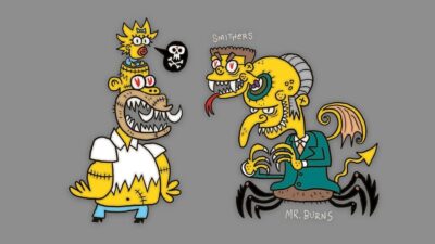 Los Simpsons - Homer, Maggie, Mr. Burns, Smithers