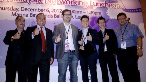 (from left to right): FINAS acting director general Raja Rozaimie Dalnish Shah and chairman Datuk Md Afendi Datuk Hamdan, Motion Pictures int’l sales & co-pro manager Xavi Mas, Young Jump Animation managing director TS Leow and exec producer Steven Lim, and Kamil Othman from MDeC Creative Industry Development