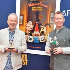 Directors Nick Park and Merlin Crossingham at the World Premiere of 'Wallace & Gromit: Vengeance Most Fowl' at AFI FEST 2024. [ph. c/o Netflix]