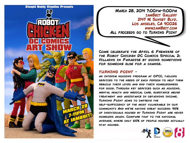 Benefit Exhibits 'Robot Chicken,' DC Artwork