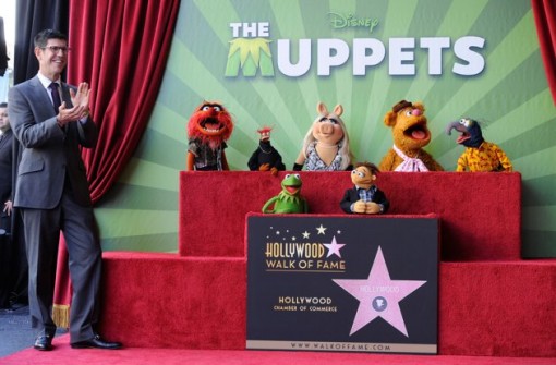 (L-R) Walt Disney Studios President Rich Ross, attends the star unveiling ceremony for The Muppets who were honored with 2,466th Star on the Hollywood Walk of Fame in front of the El Capitan Theatre on March 20, 2012 in Hollywood, California. (Photo by Frazer Harrison/Getty Images)