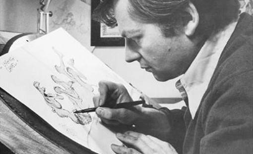 Acclaimed animation director Richard Williams at work 