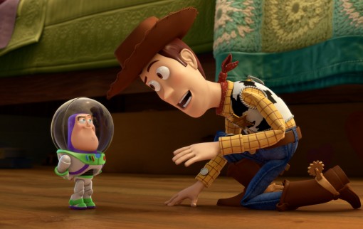 Small Fry (L-R) Mini Buzz and Woody. © 2011 Disney/Pixar. All Rights Reserved.